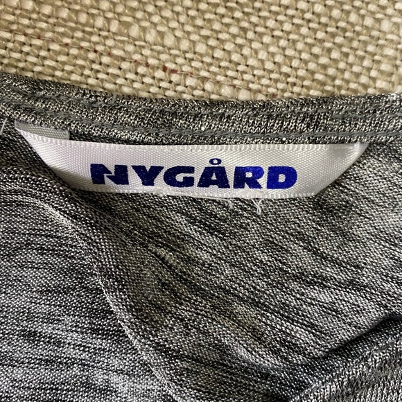 Nygard Grey Black Silver Glitter Holiday Festive Party Top- Sz-3X - Picture 13 of 16